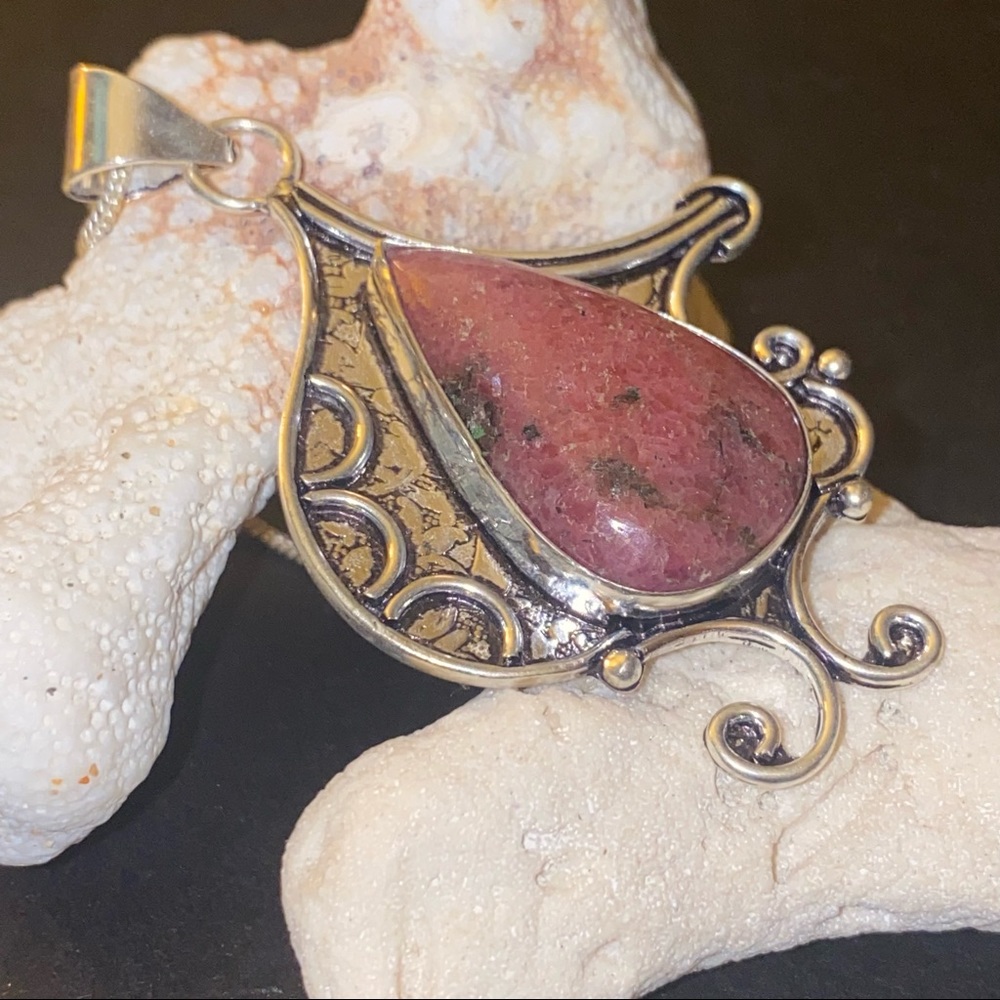 Sale * Red Jasper statement Gemstone Pendant
